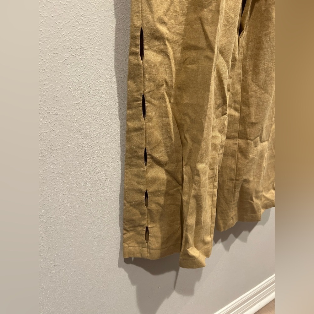SANCTUARY Stella Tie Waist Side Cutout Pants in True Khaki / Size XS / - Picture 4 of 9